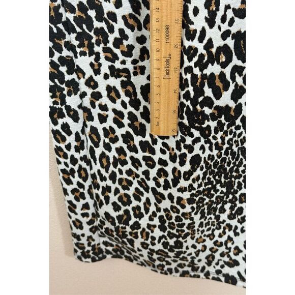 ASOS Long Sleeve Cheetah Print Lightweight Sweater Midi Dress Women's 12 - Picture 7 of 9